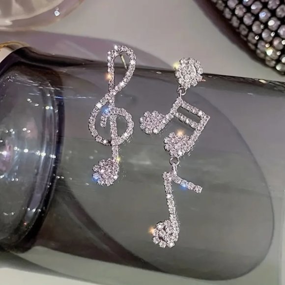 🍏50% OFF/3+...Sparkly Musical Notes Earrings - Picture 3 of 9